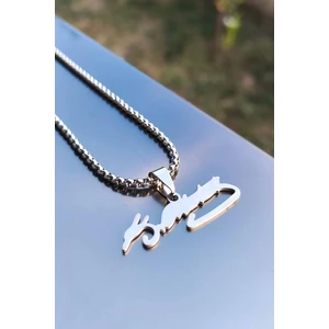 The Steel Paslanmaz Çelik Atatürk Imzası Kolye