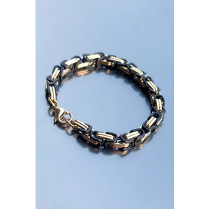 The Steel Erkek Sarı Siyah Paslanmaz Çelik Kral Model Bileklik