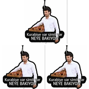 Jet Hızında Jethızında 3'lü Set Kurabiye Var Simit Var Oto Kokusu