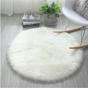 Saraz Halı Puffy Peluş Yumoş Beyaz