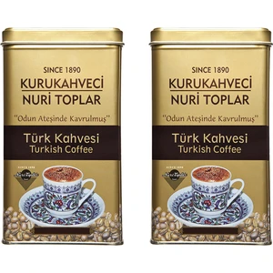 Nuri Toplar Türk Kahvesi Kare Metal Kutuda 2X300 gr