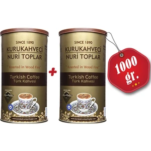 Nuri Toplar Türk Kahvesi Yuvarlak Metal Kutu 2X500 gr