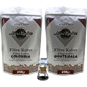 Nuri Toplar Filtre Kahveleri Guatemala ve Colombia Yöresel Paket 2X250 gr