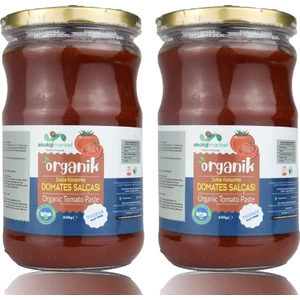 Ekoloji Market Organik Tuzsuz Domates Salçası 650 gr - 2'li Paket ( Duble Konsantre )