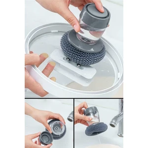 Deterjan Hazneli Sihirli Bulaşık Yıkama Süngeri Pratik Temizleme Süngeri Mutfak Banyo Lavabo