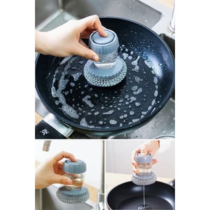 Deterjan Hazneli Sihirli Bulaşık Teli Paslanmaz Inox Pratik Temizleme Teli ve  1 Yedek Tel, Mutfak Banyo Lavabo Temizliği