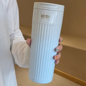 500ML Taşınabilir Moda Paslanmaz Çelik Kahve Kupası Renk Değiştiren Tasarım Araba Termos Kupa Seyahat Hediye (Yurt Dışından)