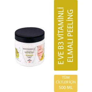 Winter Rose Elma Özlü Peeling Kremsi Yapı ile Tüm Ciltler için 500 gr E ve B3 Vitamini İçerir