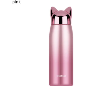 300ML Termos Paslanmaz Çelik Sevimli Kedi Kulakları Taşınabilir Seyahat Açık Kupa Kahve Çay Süt (Yurt Dışından)