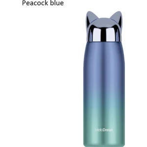 300ML Termos Paslanmaz Çelik Sevimli Kedi Kulakları Taşınabilir Seyahat Açık Kupa Kahve Çay Süt (Yurt Dışından)