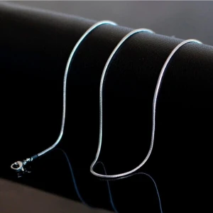 The Steel Gümüş Renk Unisex Yılan Zincir Kolye