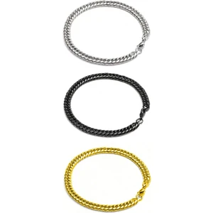 The Steel 3'lü Balıksırtı Unisex Çelik Bileklik Set