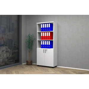 Yarım Kapak Dolap 80x35x185 Beyaz