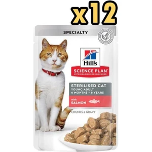 Gravy Somonlu Kısırlaştırılmış Kedi Konservesi 85 gr x 12 Adet