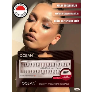 Doğal Takma Kirpik, Doğal Kıl Yapısı, Tekli Kirpik, Tekrar Uygulanabilir 825 Kirpik