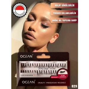 Doğal Takma Kirpik, Doğal Kıl Yapısı, Tekli Kirpik, Tekrar Uygulanabilir 829 Kirpik