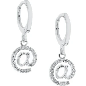Merano Design Tailed Rhodium Küpe