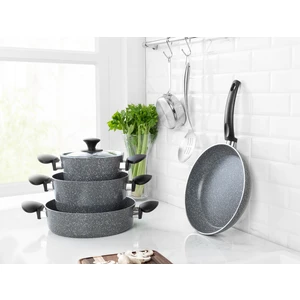 Madame Coco Gordes Granite Look 7 Parça Tencere Seti