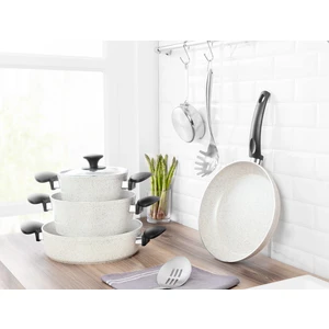 Madame Coco Gordes Granite Look 7 Parça Tencere Seti