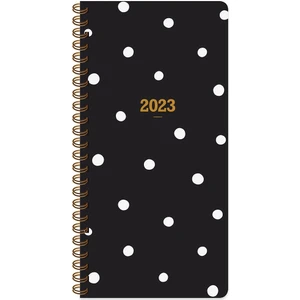 Keskin Color 2023 8X16 Haftalık Cep Ajandası - Siyah Puantiye