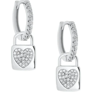 Merano Design Heartlock Rhodium Küpe
