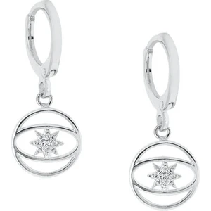 Merano Design Eksen Rhodium Küpe