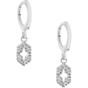 Merano Design Kutup Yıldızı Rhodium Küpe
