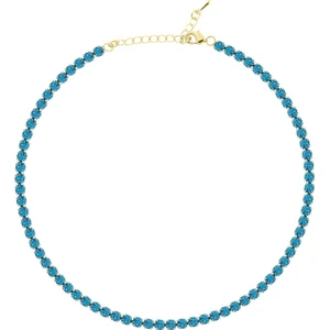 Merano Design 4mm Turkuaz Su Yolu Choker