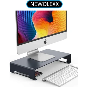 Çok Amaçlı Monitör Laptop Notebook Standı Yükseltici Sehpa Siyah Metal