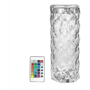 16 Renkli Romantik Gül Işığı Kristal Elmas Masa Gece Lambası Dokunmatik Karartma Atmosfer Işığı (Yurt Dışından)