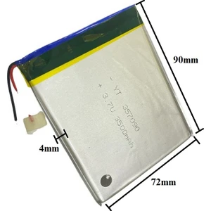 357090 3.7V 3500 Mah Lityum Polimer Pil 1.5A (Drone Için Uygun Değildir)