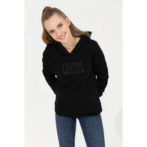 U.S. Polo Assn. Kadın Siyah Sweatshirt 50256249-VR046