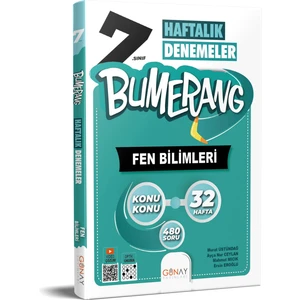Günay Yayınları Bumerang Haftalık Denemeler 7. Sınıf Fen Bilimleri (2022-2023)