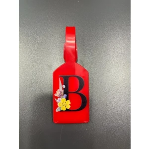 Seyahat Aksesuar B Harf Kırmızı Bavul Etiketi,valiz Etiketi,kartlık,isimlik,bagaj Etiketi