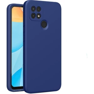 M.TK Moveteck Oppo A15 / A15S Uyumlu Kılıf Kamera Lens Korumalı Içi Kadife Silikon Iz Yapmaz Ipeksi His Liquid Renkli Yumuşak Silikon Lansman
