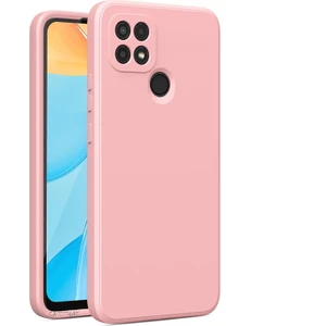 M.TK Moveteck Oppo A15 / A15S Uyumlu Kılıf Kamera Lens Korumalı Içi Kadife Silikon Iz Yapmaz Ipeksi His Liquid Renkli Yumuşak Silikon Lansman