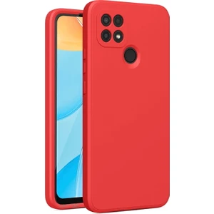 M.TK Moveteck Oppo A15 / A15S Uyumlu Kılıf Kamera Lens Korumalı Içi Kadife Silikon Iz Yapmaz Ipeksi His Liquid Renkli Yumuşak Silikon Lansman