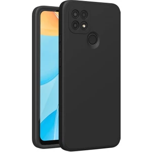 M.TK Moveteck Oppo A15 / A15S Uyumlu Kılıf Kamera Lens Korumalı Içi Kadife Silikon Iz Yapmaz Ipeksi His Liquid Renkli Yumuşak Silikon Lansman