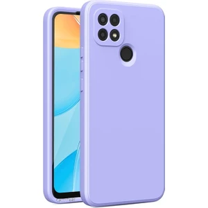 M.TK Moveteck Oppo A15 / A15S Uyumlu Kılıf Kamera Lens Korumalı Içi Kadife Silikon Iz Yapmaz Ipeksi His Liquid Renkli Yumuşak Silikon Lansman