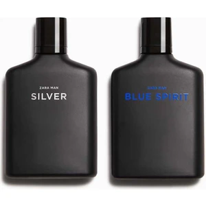 Zara man Silver Edt 100 ml + Man Blue Spırıt Edt 100 ml (3,38 Fl. Oz) Erkek Ikili Parfüm Seti