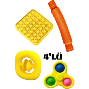 Roseroi Fidget Set Stres Giderici Set Popit Snapperz Pop It Stres Çarkı Pop Tubes