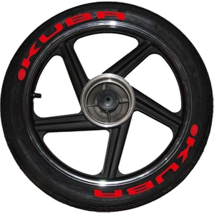 Ps Stickers Motorsiklet Kuba Lastik Sticker Lastik Yanağı Yazısı Stiker 8 Adet