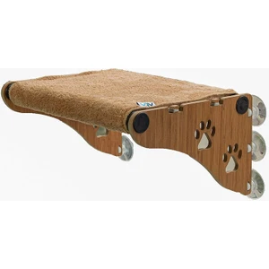 Ata Home Büyük Boy  Yeni Ahşap Cama Yapışan Kedi Yatağı Vantuzlu Cam Yatağı Terası