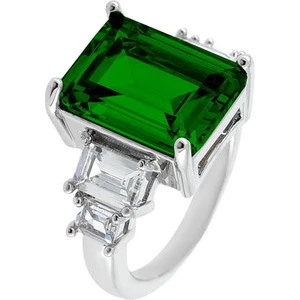 Merano Design Yeşil Baget Taşlı Yüzük