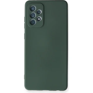 Samsung Galaxy A72 Kılıf Nano Içi Kadife  Silikon - Koyu Yeşil 300099