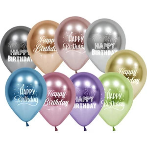 Çıtı Pıtı Store Happy Bırthday Baskılı Karışık Krom Balon 10 Lu