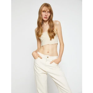 Askılı Büstiyer Keten Karışımlı