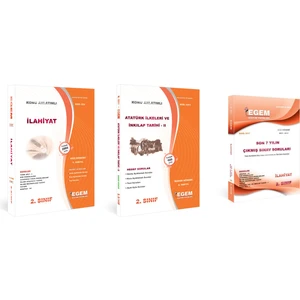 Egem Eğitim Yayınları Açık Öğretim (AÖF) İlahiyat 2. Sınıf Güz Dönemi 3 Dönem Konu Soru ve Çıkmış