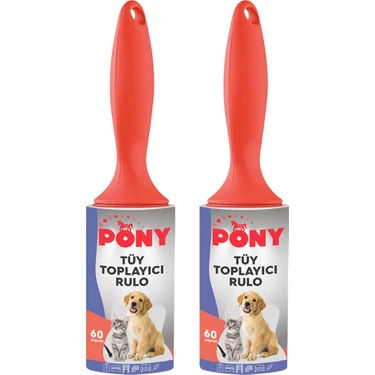 Pony Tüy Toplayıcı Rulo 2 Li Set Kedi