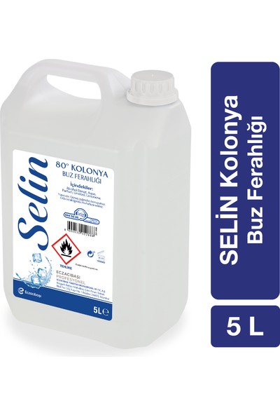 Selin Kolonya Buz Ferahlığı 80 Derece 5 lt